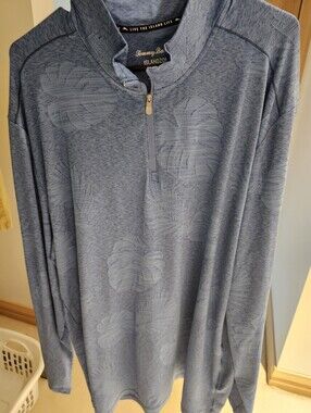 Tommy Bahama Men's Zip-Up Pullover Sweater - Taupe